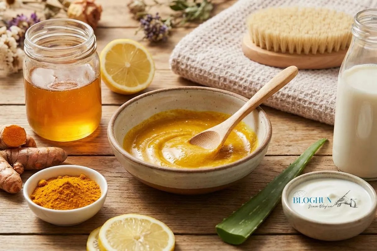 Evde Yapılan Bal Ve Zerdeçal Maskesi Akne Ve Lekeler İçin Doğal Çözüm